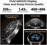 TOZO S5 Smart Watch (Answer/Make Calls), 1.43’’ AMOLED Smart Watches for Men Women 100+ Sport Modes Fitness Watch with Blood Oxygen/Sleep/Heart Rate Monitor, IP68 Waterproof Smartwatch Black