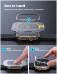 Lamicall Titanium Screen Protector for Apple Watch Ultra 2/Ultra – [Enjoy Original Beauty] Aviation Titanium Bumper Frame Case Cover, 2Pack Tempered Glass Film [Sensitive Touch] for iWatch Ultra 49mm