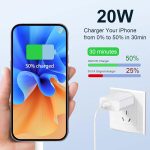 3 Pcs Phone Charger Fast Charger for Phone, 20W PD Power Adapter Wall Charger with USB C Cable Compatible with Phone 14/14 Pro/14 Pro Max/14 Plus/13/12/11 and More