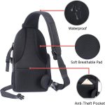 MOSISO Camera Sling Bag, DSLR/SLR/Mirrorless Camera Case Shockproof Photography Camera Backpack with Tripod Holder & Removable Modular Inserts Compatible with Canon/Nikon/Sony/Fuji, Black