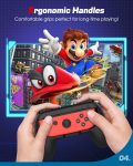 MoKo Grip for Nintendo Switch OLED Model Joycon & Switch Joy-Con, [2-Pack] Ergonomic Hand Grip Controller Handle Kit Compatible with Nintendo Switch/Switch OLED 2021 Joy Cons Controllers, Black