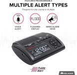 Midland – WR400 Weather Radio Deluxe – NOAA Emergency Alert Scanner – Home Use with Battery Backup – Local County Programming Over 80 Emergency Voice Flashing Alerts – Alarm Clock AM/FM Radio