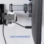 VIVO Full Motion Wall Mount for up to 27 inch LCD LED TV and Computer Monitor Screens, Tilt and Swivel Bracket with Max 100x100mm VESA, Black, MOUNT-VW01M