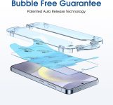 amFilm 2+2 Pack Auto-Alignment OneTouch for Samsung Galaxy S24 Plus/ S24+ 6.7″ Screen Protector Tempered Glass + Camera Lens Protector, 30 Seconds Installation, 9H Hardness, Case Friendly Bubble Free