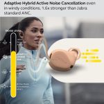 Jabra Elite 8 Active – Best and Most Advanced Sports Wireless Bluetooth Earbuds with Comfortable Secure Fit, Military Grade Durability, Active Noise Cancellation, Dolby Surround Sound – Caramel