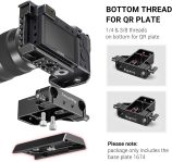 SmallRig Camera Base Plate with 15mm LWS Rod Rail Clamp, Baseplate for Sony A6500 A6600 A6300, for Canon R5 R6, for Sony A7SIII / A7III, Both for Cameras & Cages – 1674