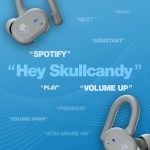Skullcandy Push Active In-Ear Wireless Earbuds, 43 Hr Battery, Skull-iQ, Alexa Enabled, Microphone, Works with iPhone Android and Bluetooth Devices – Light Grey/Blue