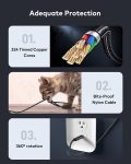 Baseus PD 100W USB C to USB C Cable, 5A Fast Charging USB C Cable with LED Display, Zinc Alloy Nylon Braided Type C Cable for iPhone 15/Pro/Plus/Pro Max, MacBook, iPad Pro/Air, Samsung S23/S22 (6.6ft)