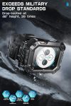 SUPCASE Unicorn Beetle Pro Case with Band for Apple Watch Series 9/8/7 [45mm], [2X Built-in Tempered Glass Screen Protector] Rugged Protective Case with Strap Bands