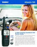 Uniden Atlantis 155 Handheld Two-Way VHF Marine Radio, Floating IPX8 Submersible Waterproof, Dual-Color Screen, All USA/International/Canadian Marine Channels, NOAA Weather Alert, 10 Hour Battery