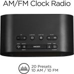 Timex T231G AM/FM Dual Alarm Clock Radio with 1.2-Inch Display and Line-In Jack (Gunmetal)