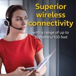 Jabra Evolve 65 MS Wireless Headset, Stereo – Includes Link 370 USB Adapter – Bluetooth Headset with Industry-Leading Wireless Performance, Advanced Noise-Cancelling Microphone, All Day Battery