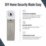SABRE 120 dB Wedge Door Stop Security Alarm, Extremely Loud Wireless Alarm Siren Audible Up To 1,500 Ft., Non-Skid Pad, Compact Alarm Great for Home, Travel, Apartment or Dorm