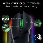 Razer Basilisk V3 Pro Customizable Wireless Gaming Mouse Fast Optical Switches Gen-3 – HyperScroll Tilt Wheel – Chroma RGB – 11 Programmable Buttons – Focus Pro 30K Sensor – Classic Black