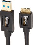 Amazon Basics Z25K USB 3.0 Cable, Type A-Male to Micro B, 6 Feet (1.8 Meters), Black