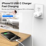 iPhone 15 Charger, 3 Pack 20W USB-C Wall Charger with 6ft USB C to USB C Cable for iPhone 15/15 Plus/15 Pro/15 Pro Max/iPad Mini 6,iPad Air4,iPad Pro 12.9