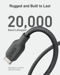 Anker USB C Cable Bio-Briaded [2 Pack, 6ft], Durable USB A to Type C Charger Cable, USB C Charger Cable Fast Charging for Samsung Galaxy Note 10/9/8 S10+/S10/S9+/S9, LG V30 (USB 2.0, Black)