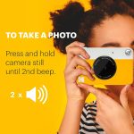 KODAK Printomatic Digital Instant Print Camera – Full Color Prints On ZINK 2×3″ Sticky-Backed Photo Paper (Blue) Print Memories Instantly