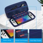 Fintie Carrying Case for Nintendo Switch OLED Model 2021/Switch 2017, [Shockproof] Hard Shell Protective Cover Travel Bag w/10 Game Card Slots for Switch Console Joy-Con & Accessories