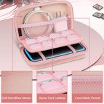 Fintie Carrying Case for Nintendo 2DS XL/New 3DS XL LL, Protective Hard Shell Portable Travel Cover Pouch for New 3DS XL LL/New 2DS XL Console with Slots for Games & Inner Pocket (Rose Gold)