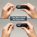 SABRE Personal Alarm With Key Ring, 120dB Alarm, Audible Up To 1,280 Feet (390 Meters), Simple Operation, Reusable, Black