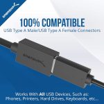 SABRENT 22AWG USB 3.0 Extension Cable A Male to A Female [Black] 6 Feet (CB-3060)