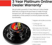 BOSS Audio Systems CH6530 Chaos Series 6.5 Inch Car Door Speakers – 300 Watts (Pair), 3 Way, Full Range, Tweeters, Coaxial, Sold in Pairs