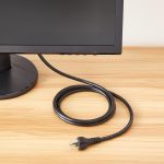 Amazon Basics Computer Monitor TV Replacement Power Cord, 6′, Black