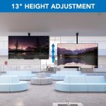 Mount-It! TV Ceiling Mount Bracket, Adjustable Height Full Motion 360 Deg Rotation Tilting Swiveling for Flat Panel LCD LED OLED Plasma TVs, Fits up to 75 Inch 110 Pound Capacity, Black (MI-509B)