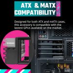 Cooler Master MasterAccessory Vertical GPU Card Holder Kit V3 Black, Premium Riser Cable PCI-E 4.0 x16-165mm, PCIe 3.0 Compatible, Adjustable Length for E-ATX|ATX|Micro ATX Case (MCA-U000R-KFVK03)