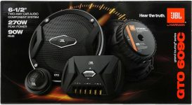 JBL GTO609C 270 Watts 6-1/2″ Premium Car Audio Component Stereo Speaker System with Patented Plus One Woofer-Cone Technology