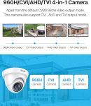 ZOSI 1080p Dome Security Cameras (Hybrid 4-in-1 HD-CVI/TVI/AHD/960H Analog CVBS),2MP Day Night Weatherproof Surveillance CCTV Camera Dome Outdoor/Indoor,Night Vision Up to 80FT