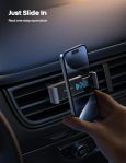 Lamicall Car Cell Phone Mount, Air Vent Clip Holder, Universal Stand Hands Free Cradle Compatible with Phone 12 Mini 11 Pro Xs Xs Max Xr X 8 7 6 6s Plus SE and Other 4.7-6.5” Smartphones – Gray