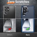 Red2Fire for Samsung Galaxy S24 Ultra Case, with 2Pcs [Tempered Glass Screen Protector+Camera Protector][Military Grade Shockproof] Heavy Duty Full Body Protection Phone Case for S24 Ultra Case