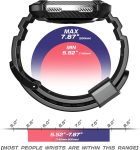 SUPCASE Watch Bands for Fitbit Versa & Fitbit Versa Lite, [Unicorn Beetle Pro] Protective Replacement Wristband Case Band for Fitbit Versa (Black)