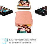 HP Sprocket Portable 2×3″ Instant Color Photo Printer (Blush) Print Pictures on Zink Sticky-Backed Paper from your iOS & Android Device.