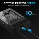 SABRENT USB Type-C Lay Flat Docking Station for M.2 PCIe NVMe + SATA 2.5′”/3.5″ SSD & HDD with Offline Clone Function [DS-UFNC]
