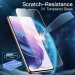 JETech Screen Protector for Samsung Galaxy S21 5G 6.2-Inch, Tempered Glass Film with Easy Installation Tool, Fingerprint ID Compatible, HD Clear, 3-Pack