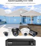 ZOSI H.265+ 5MP 3K Lite 8 Channel CCTV DVR Recorder, AI Human Vehicle Detection, Alert Push, Hybrid Capability 4-in-1(Analog/AHD/TVI/CVI) Full 1080p HD Surveillance DVR for Security Camera (1TB HDD)