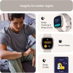 Fitbit Sense 2 Advanced Health and Fitness Smartwatch with Tools to Manage Stress and Sleep, ECG App, SpO2, 24/7 Heart Rate and GPS, Lunar White/Platinum, One Size (S & L Bands Included)