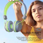 JLab Audio Neon Folding On-Ear, Wireless Headphones, 13 Hour Bluetooth Playtime, Noise Isolation, 40mm Neodymium Drivers, C3 Sound (Crystal Clear Clarity), Graphite/Green