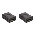 Amazon Basics HDMI Female to Female Coupler Adapter (2 Pack), 29 x 22mm, Black
