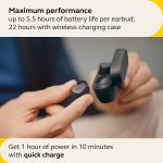 Jabra Elite 4 True Wireless Earbuds – Active Noise Cancelling Headphones – Discreet & Comfortable Bluetooth Earphones, Laptop, iOS and Android Compatible – Dark Grey