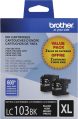 Brother LC1032PKS Printer High Yield Cartridge Ink Black (2-Pack)