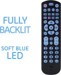 GE Universal Remote Control for Samsung, Vizio, LG, Sony, Sharp, Roku, Apple TV, TCL, Smart TV, Streaming Media Player, Blu-Ray Player, DVD Player, Easy Programming, 4-Device, Black, 40081