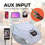 Proscan Elite Portable CD Boombox with AM/FM Radio – White