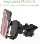iOttie Auto Sense Qi Wireless Car Charger – Automatic Clamping Dashboard Phone Mount with Wireless Charging for Google Pixel, iPhone, Samsung Galaxy, Huawei, LG, and other Smartphones