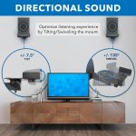 Mount-It! Speaker Wall Mounts, Pair of Universal Side Clamping Bookshelf Speaker Mounting Brackets, Large or Small Speakers, 2 Mounts, 55 Lbs Capacity, Black (MI-SB37)