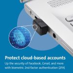 Kensington VeriMark USB Fingerprint Key Reader – Windows Hello, FIDO U2F, Anti-Spoofing (K67977WW),Black