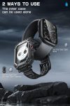 SUPCASE Unicorn Beetle Pro Case with Band for Apple Watch Series 9/8/7 [45mm], [2X Built-in Tempered Glass Screen Protector] Rugged Protective Case with Strap Bands